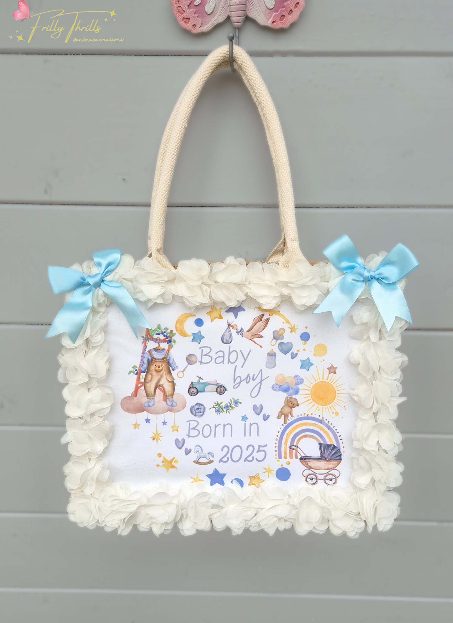 Blue Born in 2025 Keepsake bag